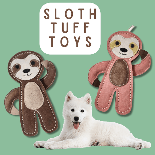 Tuff Toys Pet-friendly eco-sourced Sloth Dog Toy made of all