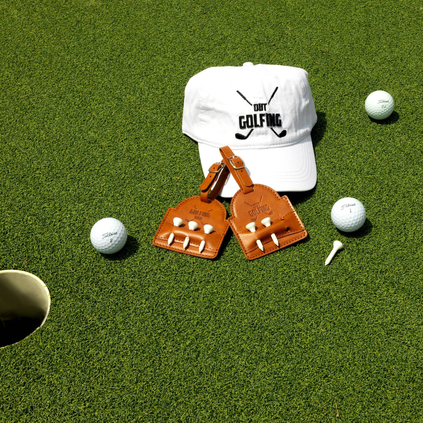 Golfing Dad - PU Leather Golf Bag Tag