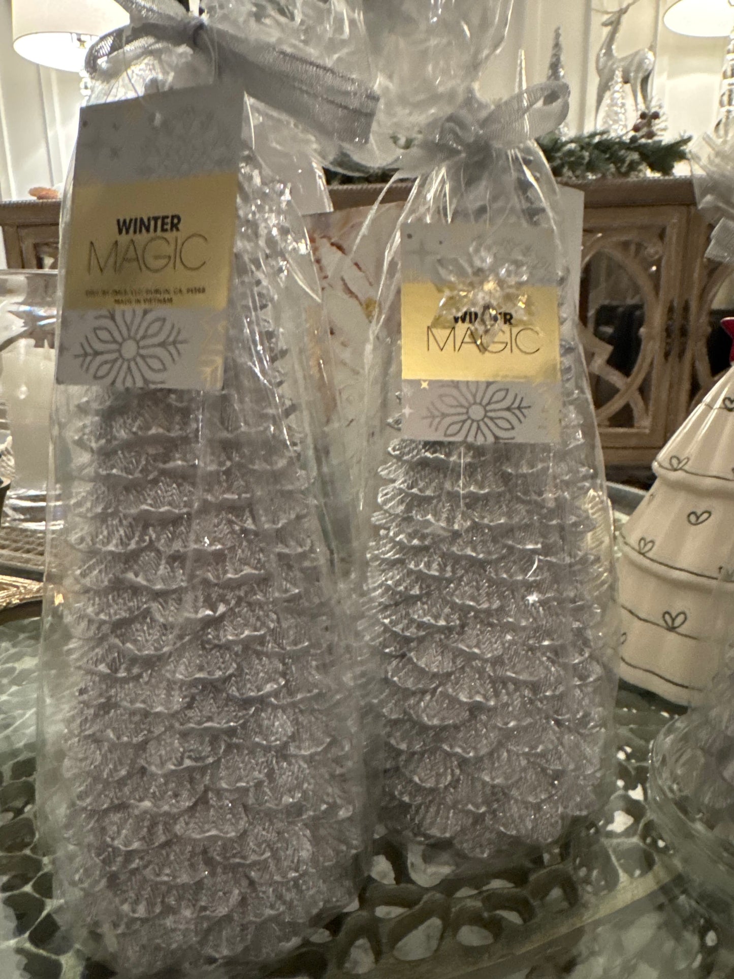 10 in Silver Tree Candle