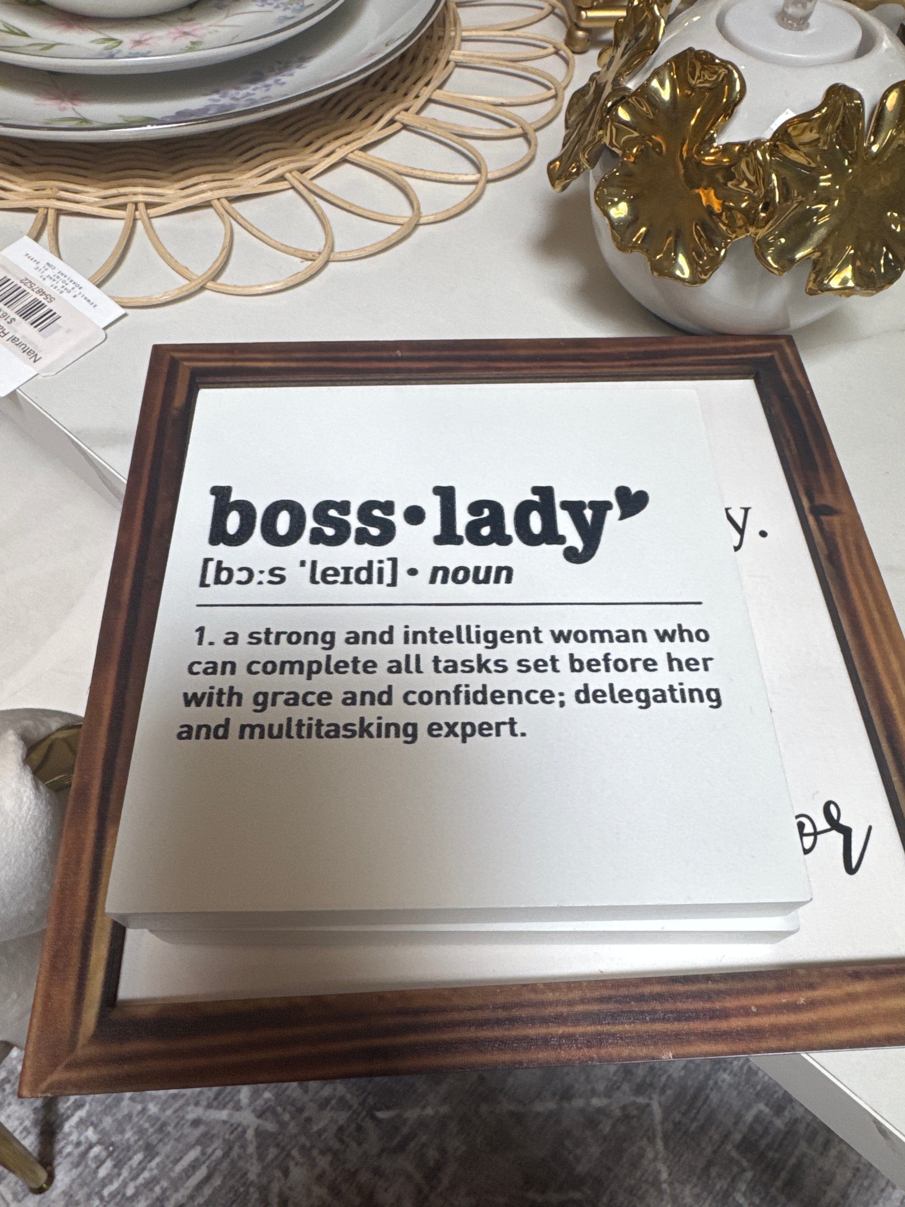 Boss Lady Sign – Sip and Shop Cafe