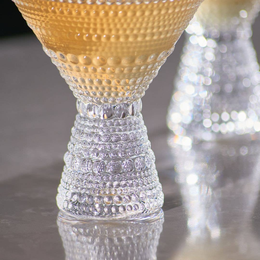 Clear Hobnail Martini Glasses (Set of 1) -9oz