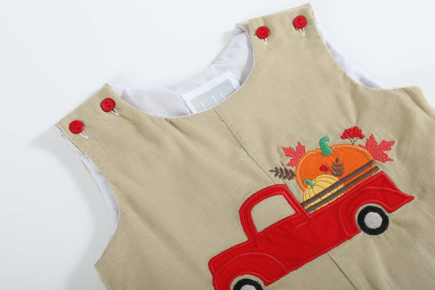 Tan Pumpkin Truck Overalls