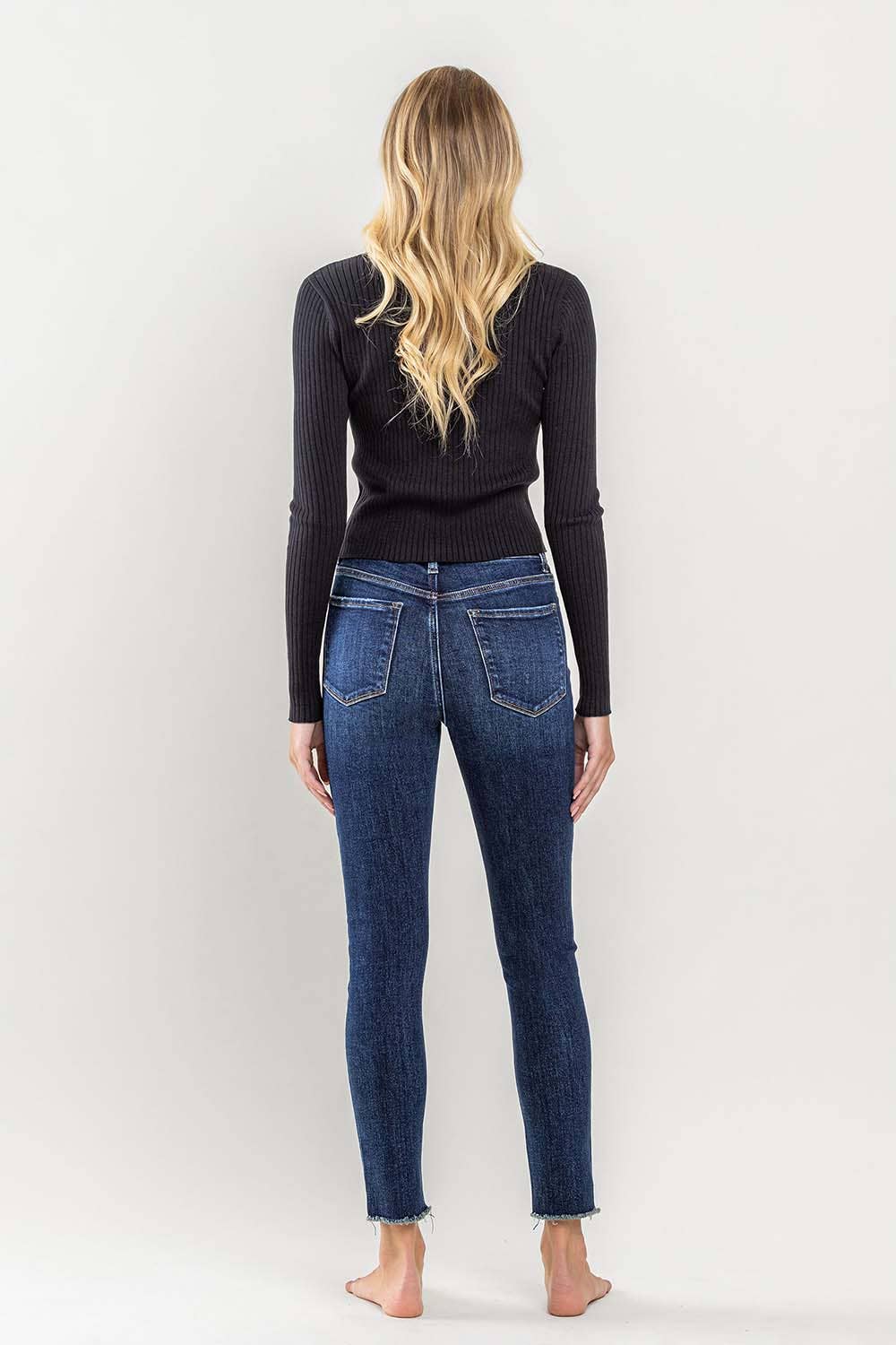 TUMMY CONTROL HIGH RISE CROP SKINNY JEANS LV1208