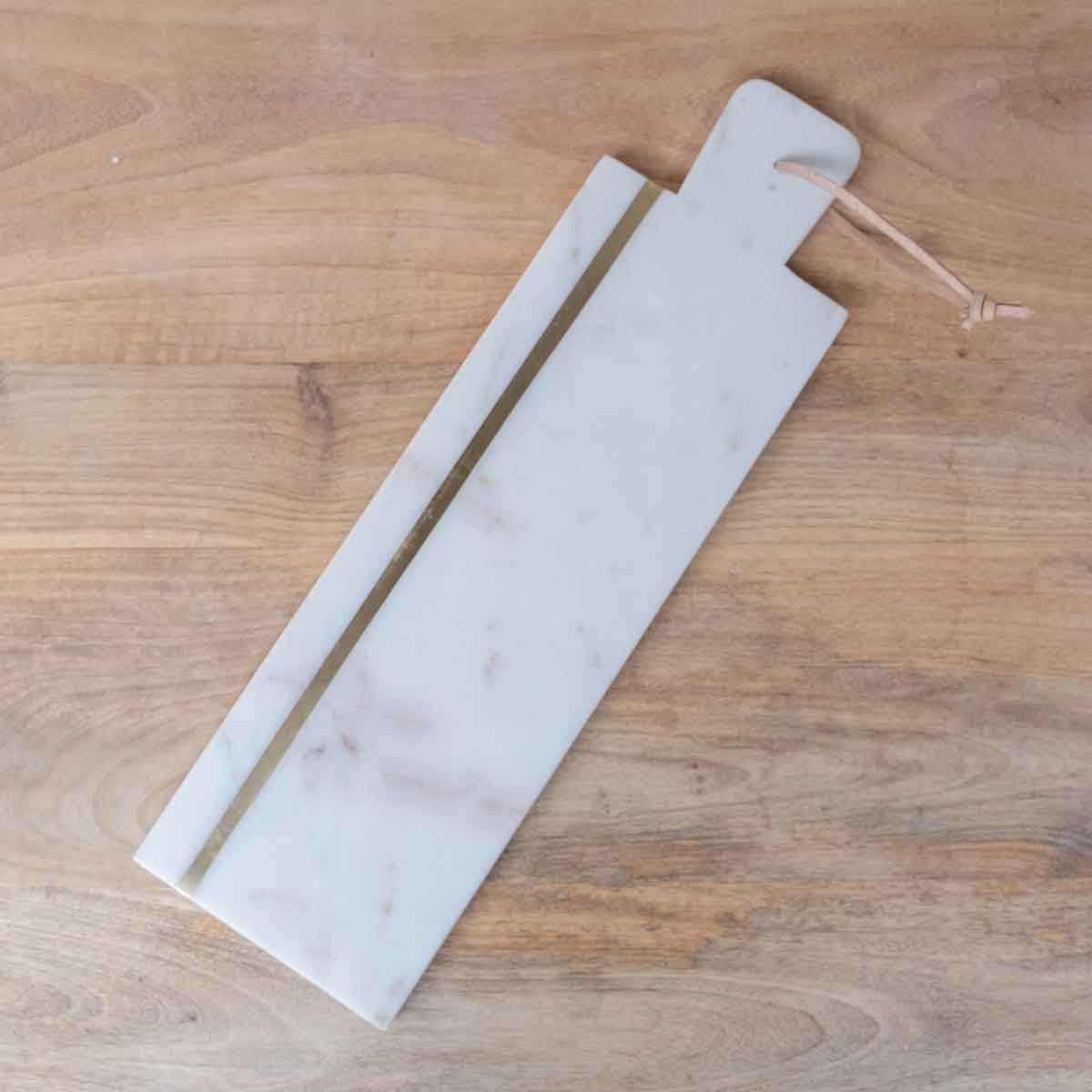 Venice Marble Serving Board   White/Gold   6x20