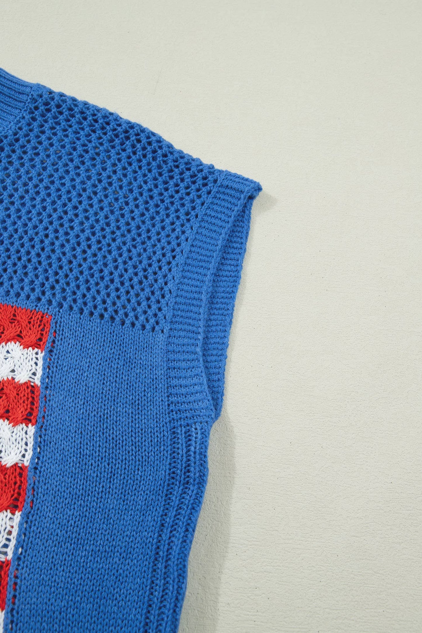 Spring Flag Graphic Short Sleeve Sweater Top (S-XL)