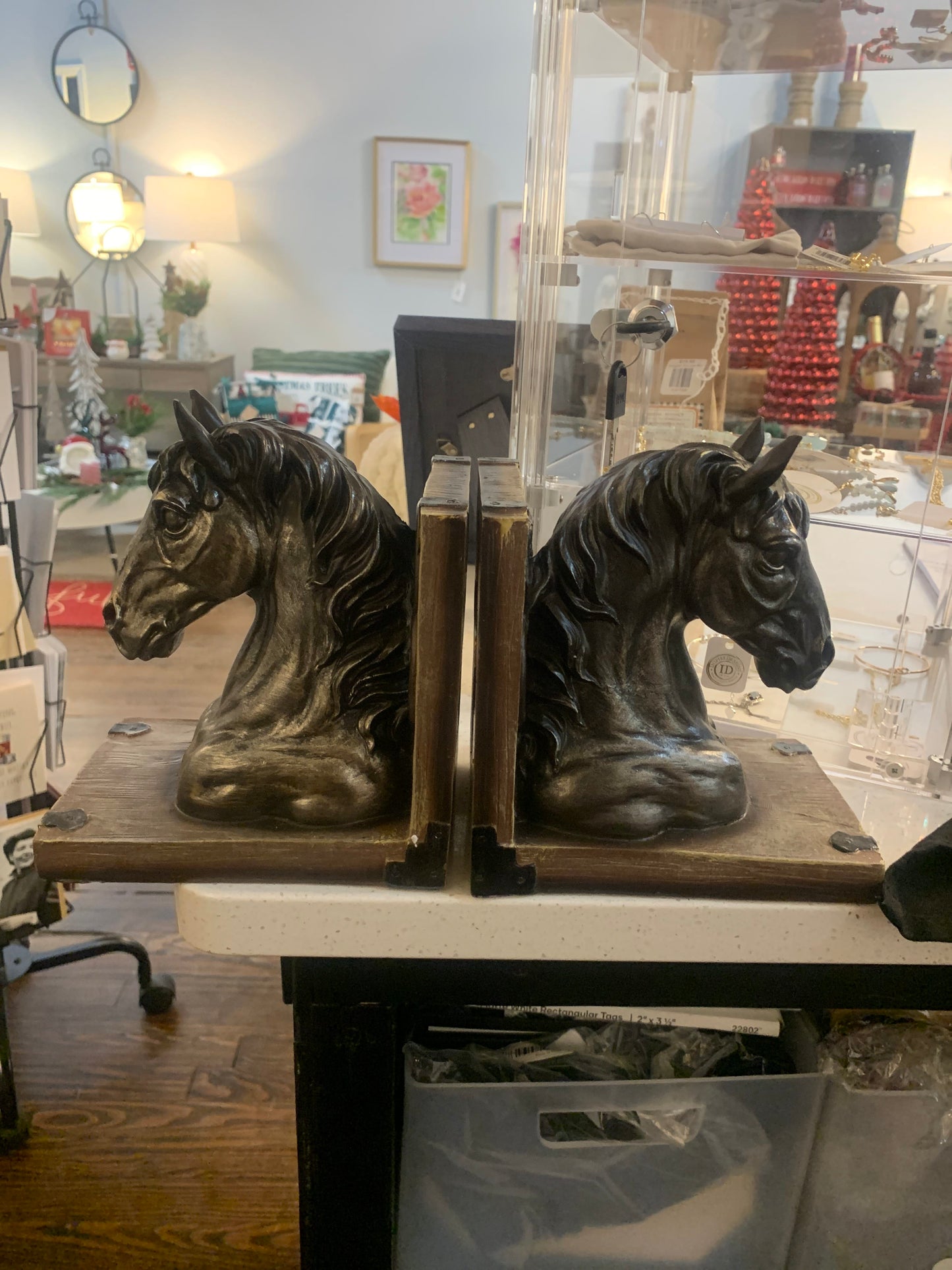 Horse Head Book Ends Set