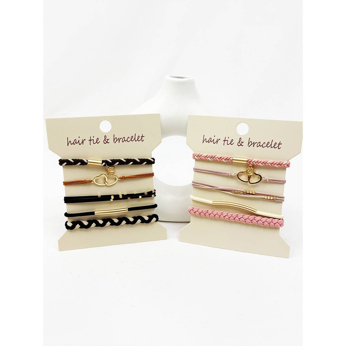 Boho Inspired HEART Theme Hair Tie Bracelets