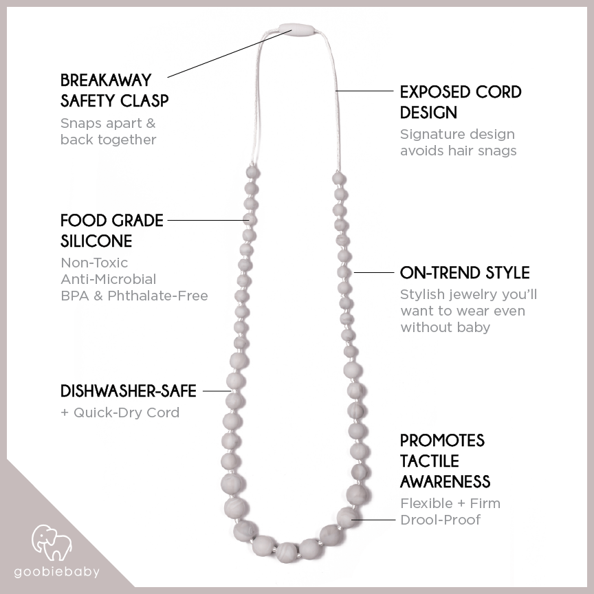 Audrey Teething Necklace - Marble