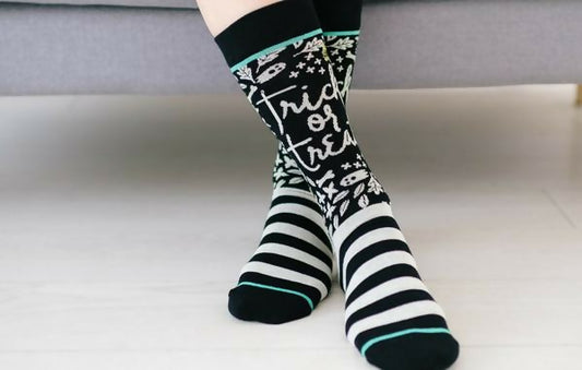 Womens Halloween Socks Trick or Treat Socks Life is Socks