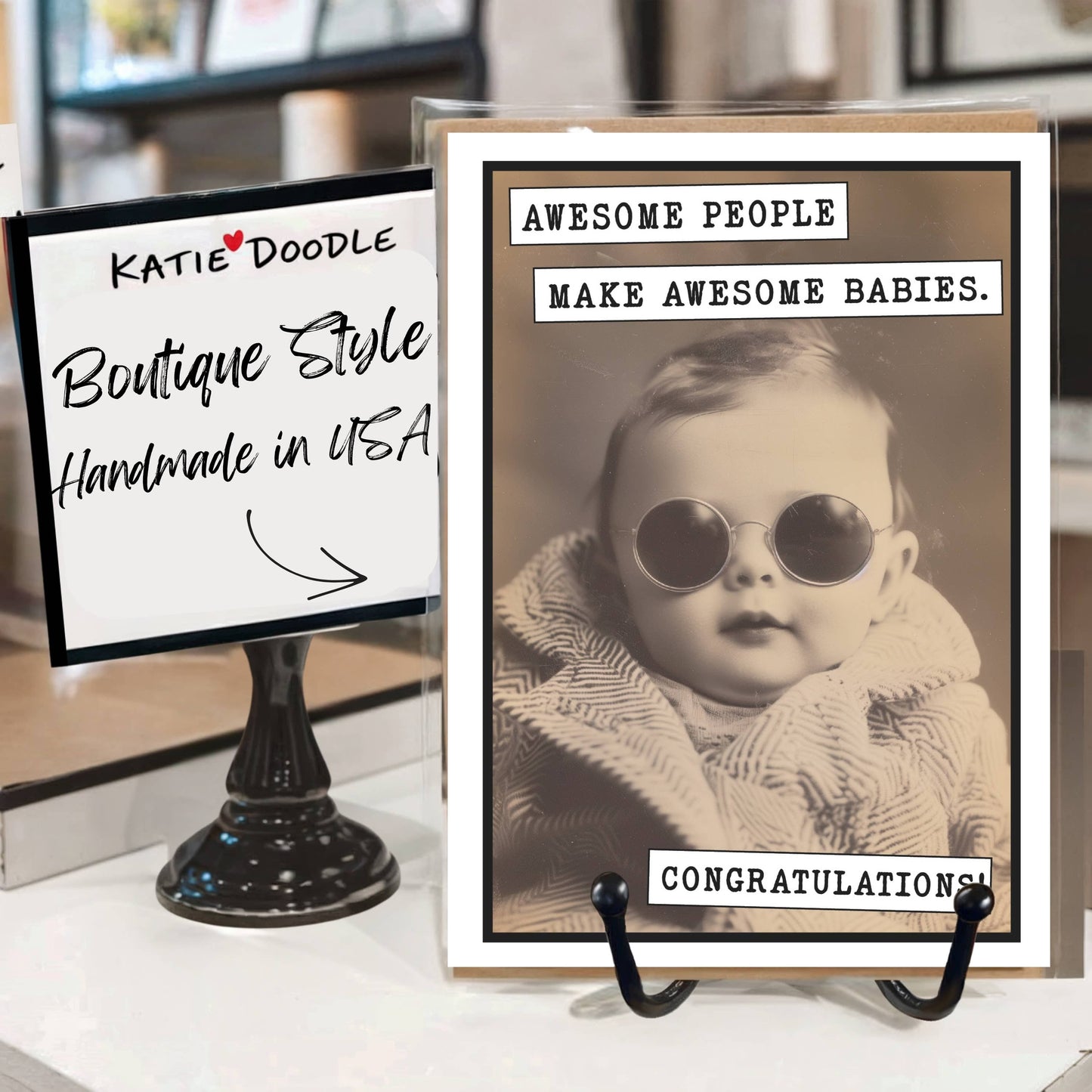 Baby Shower Cards | Funny Greeting Cards with Display (Bulk)