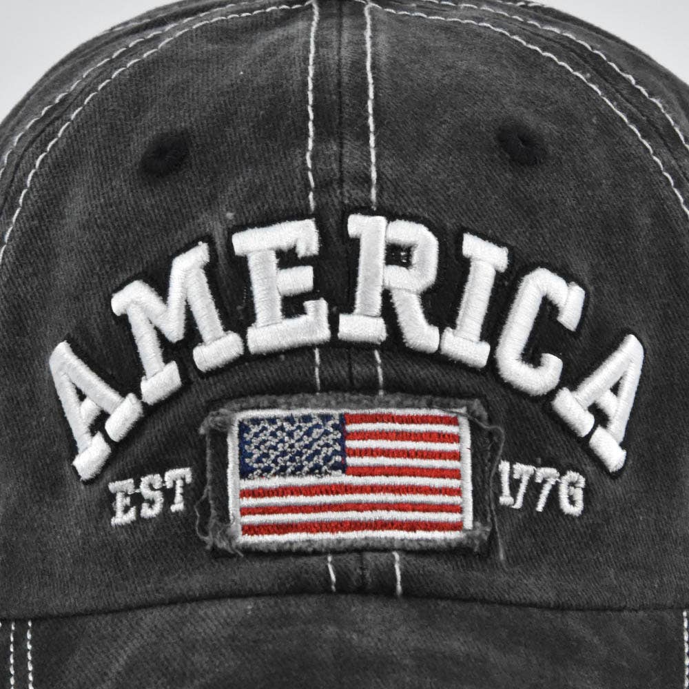 Fourth of July hat American flag embroidery baseball cap