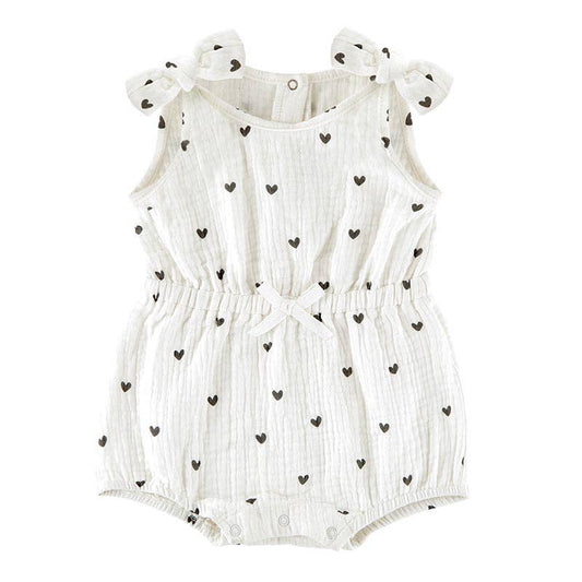 Cinch Waist Romper - Hearts