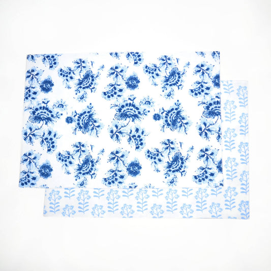 Blue Floral Reversible Placemat