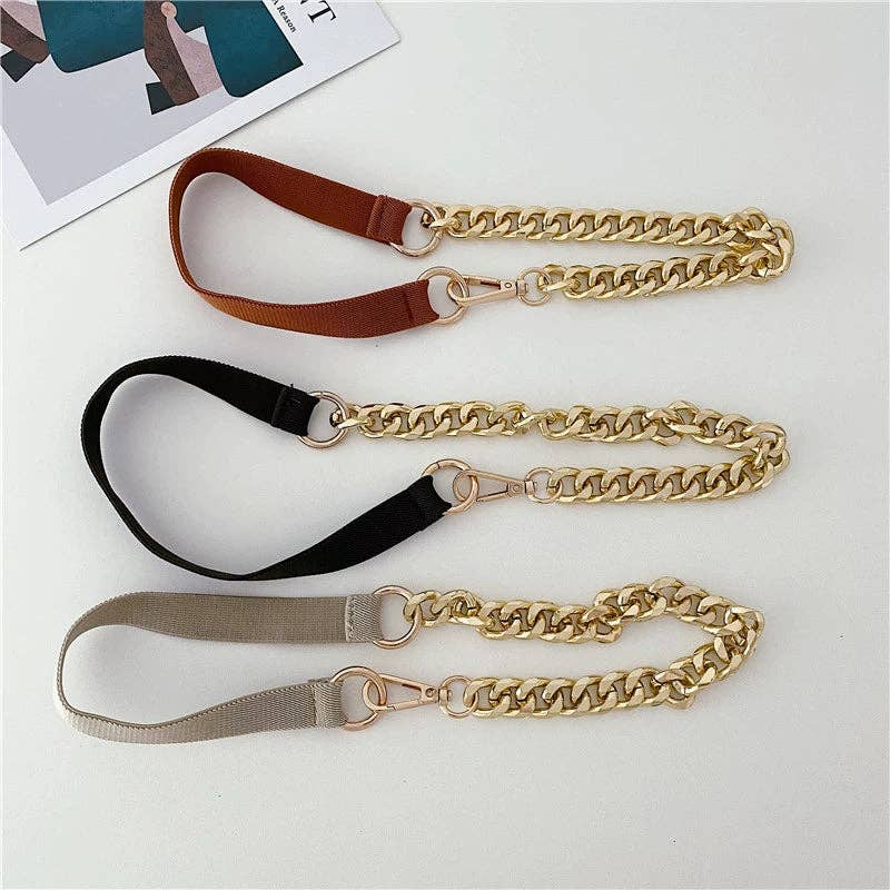 Chain Leather Splicing Simple Belt DPWB2838