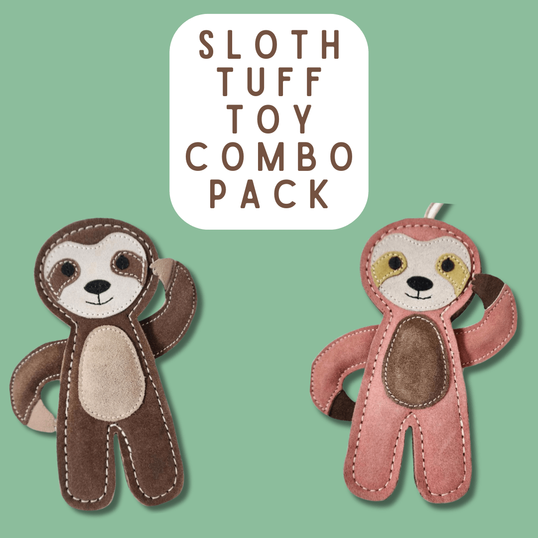 Tuff Toys Pet-friendly eco-sourced Sloth Dog Toy made of all