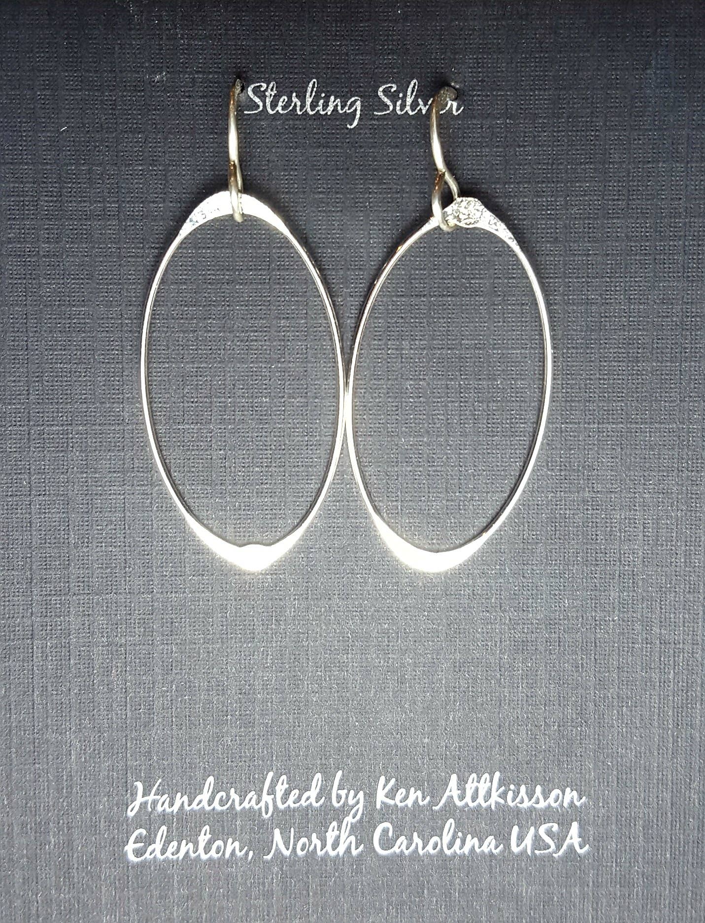 Sterling Silver Earrings Medium Ovals