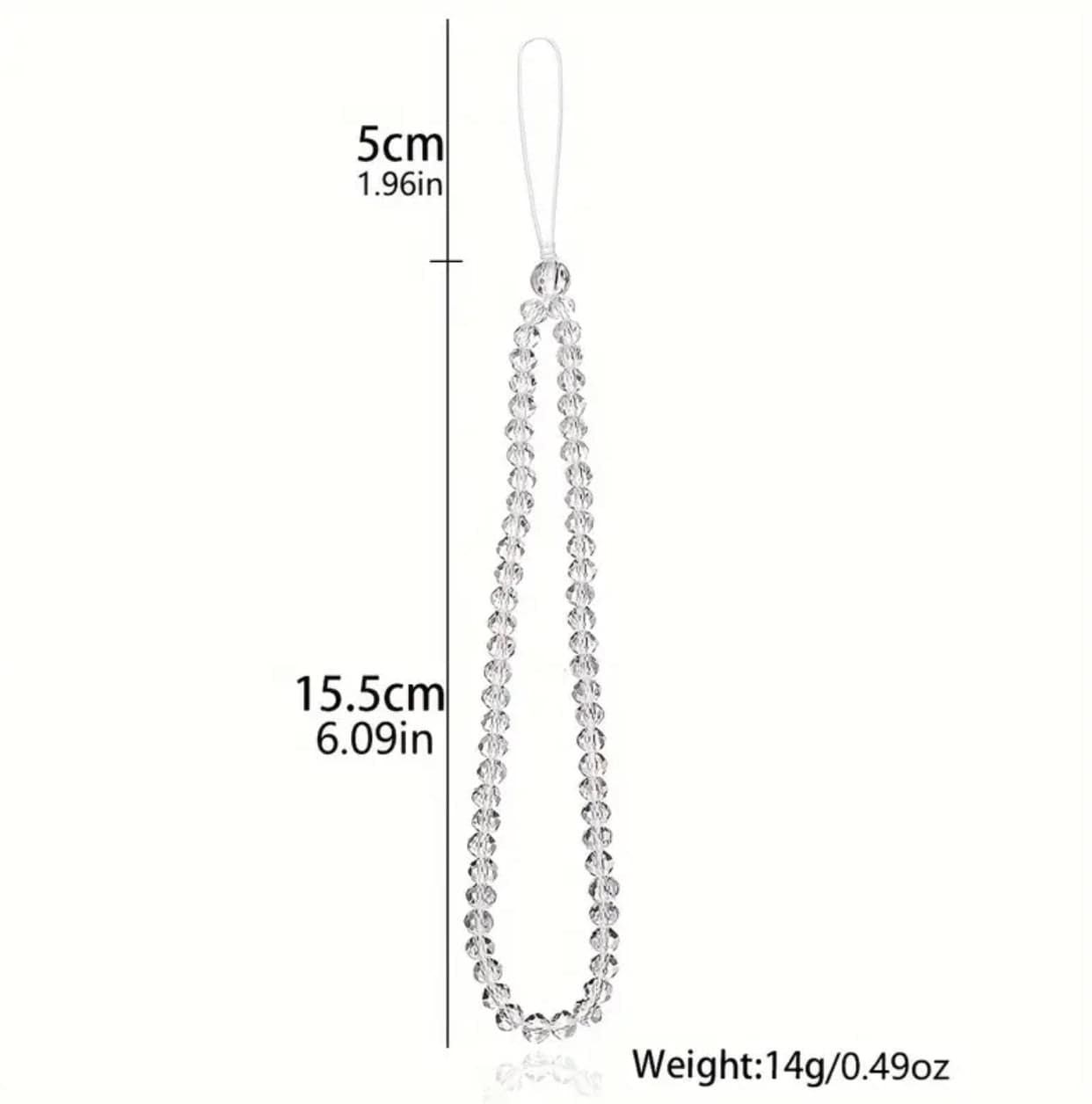 Clear Beaded Mobile PhoneTether