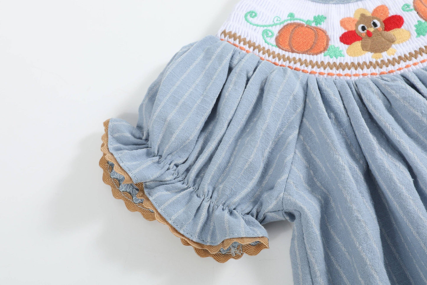 Light Blue Pinstripe Turkey Dress