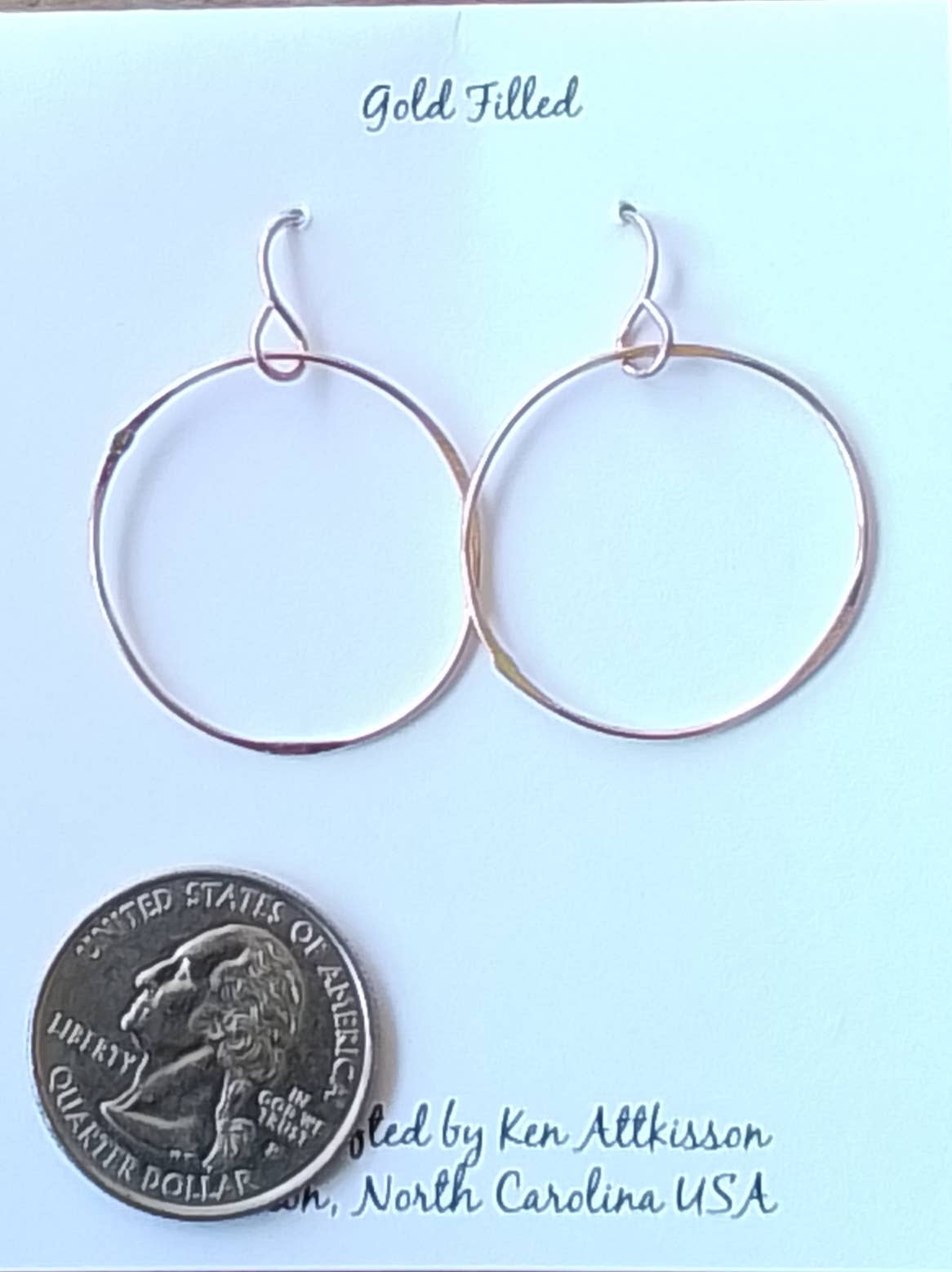 14k Gold Filled Earrings Large Circle