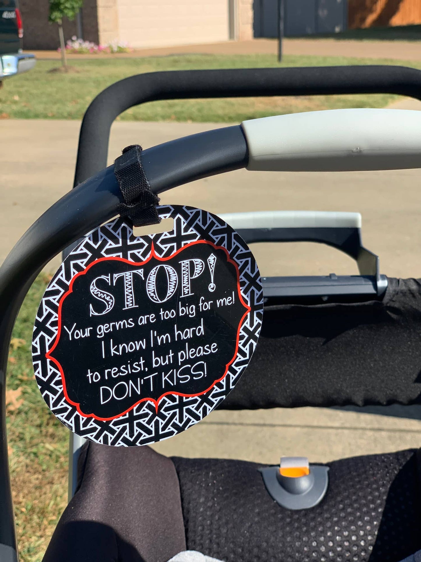 No Kissing Car Seat and Stroller Tag