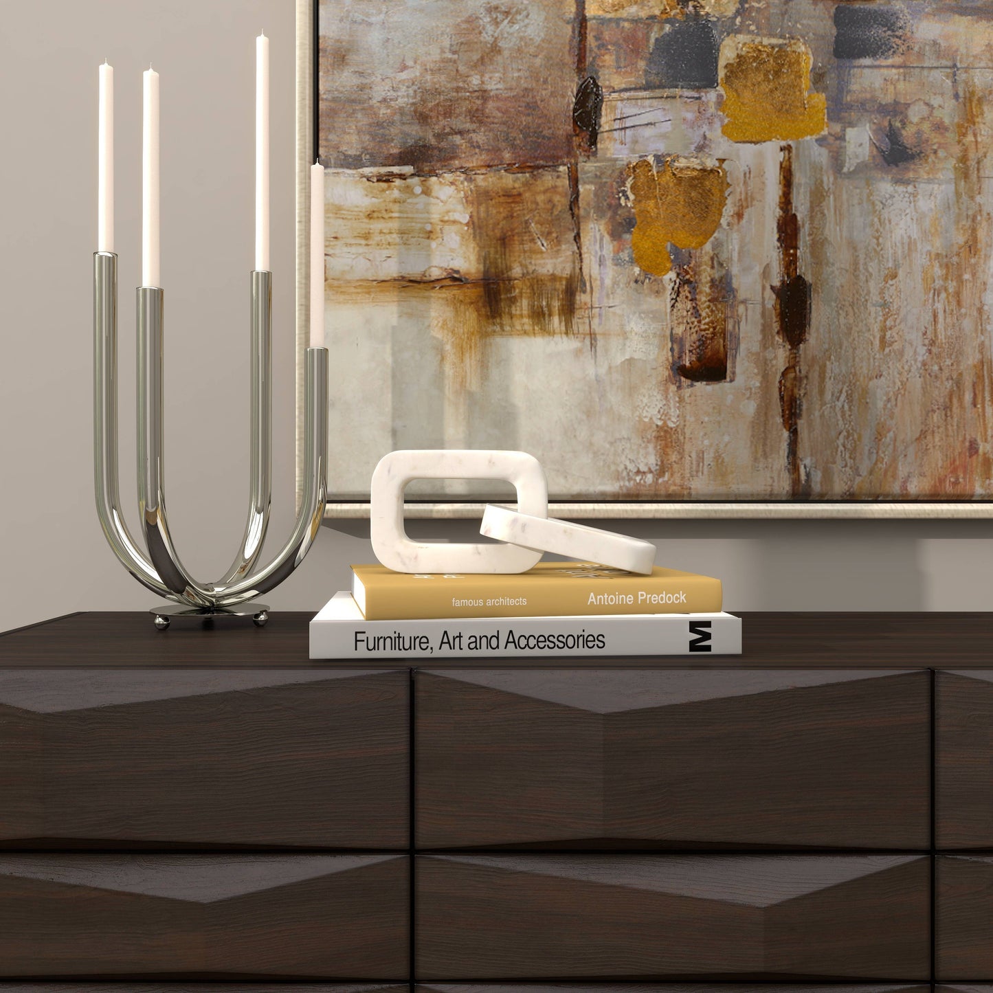 Modern White Marble Sculpture