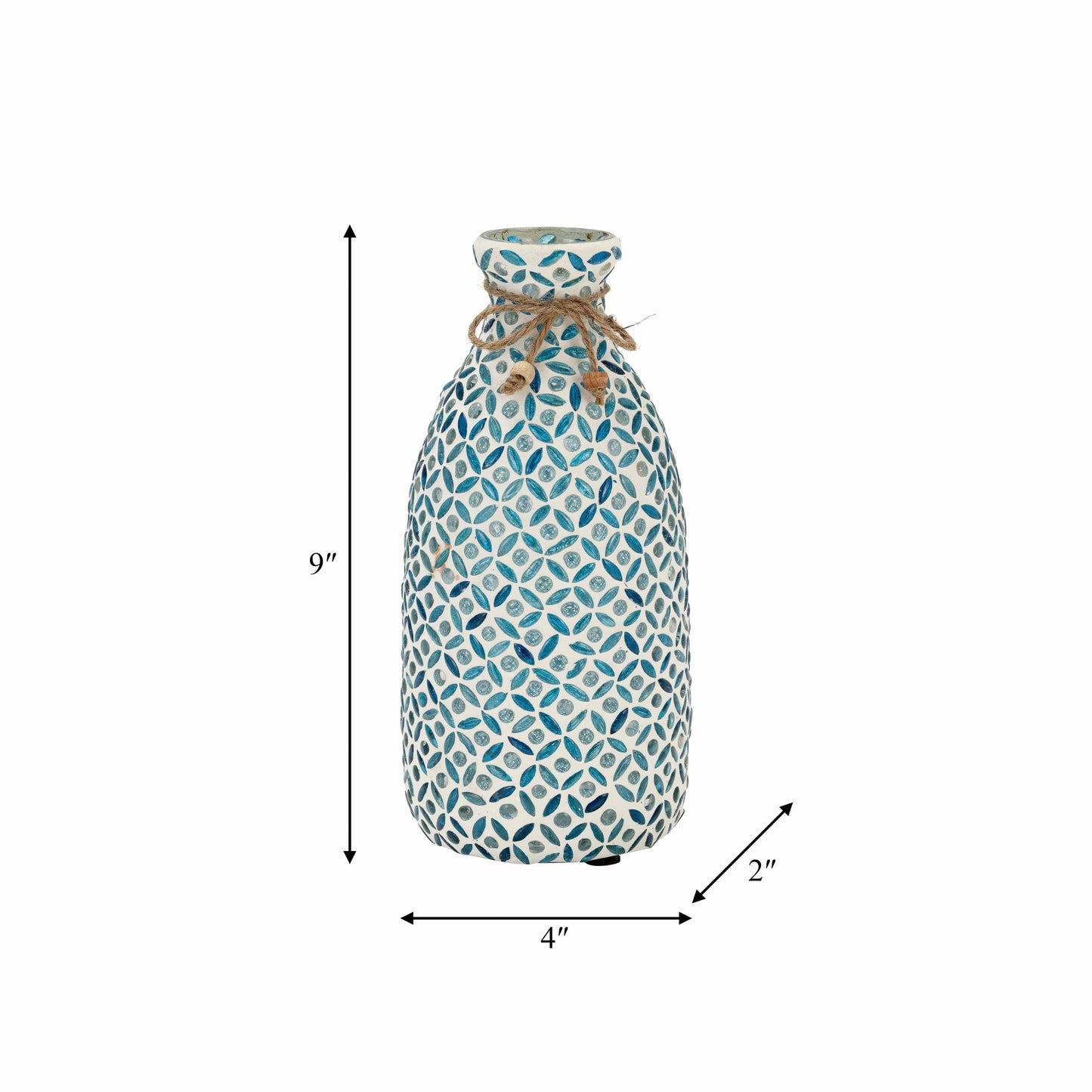 Blue Glass Mosaic Vase