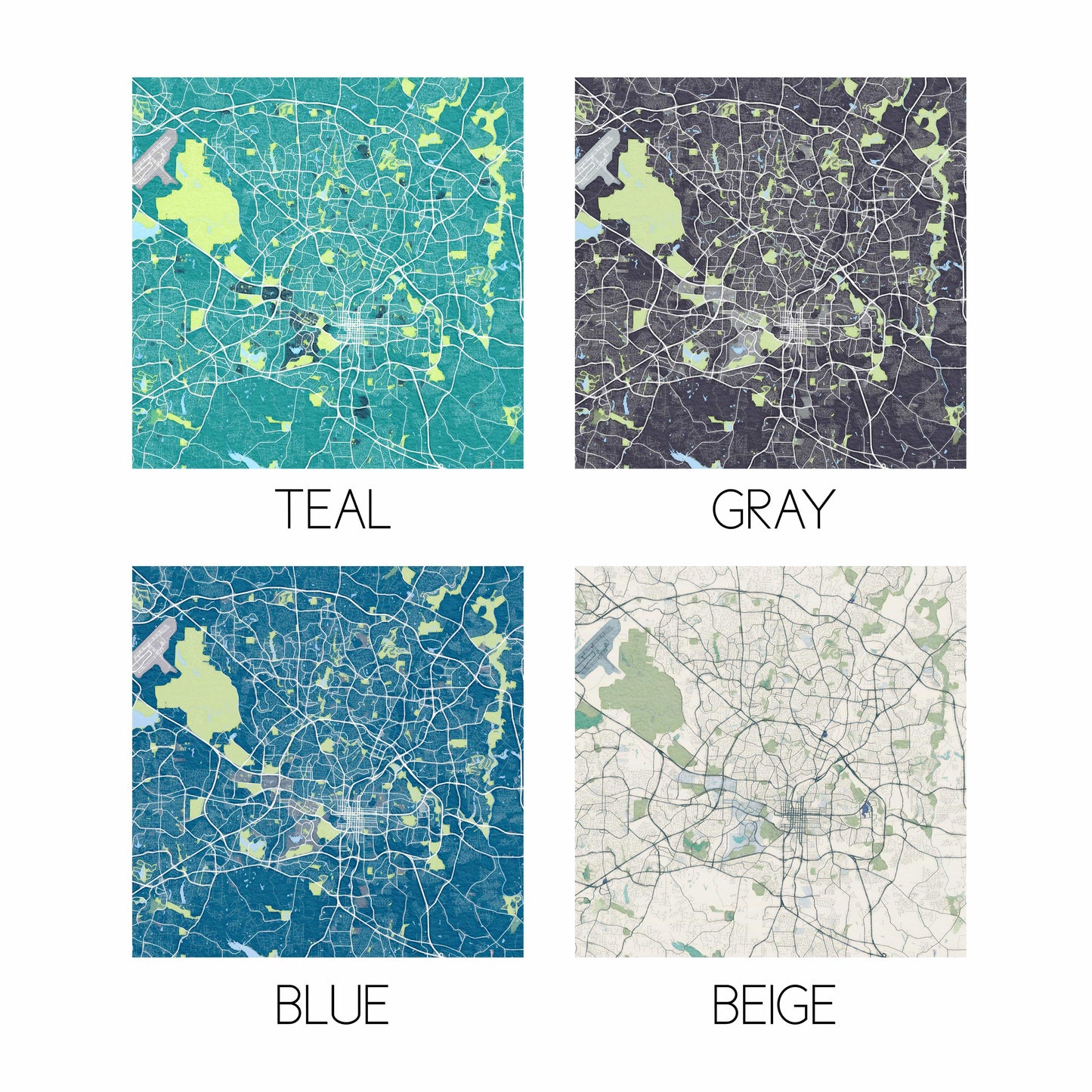 Raleigh North Carolina Map Tile Sign - Ceramic Tile Sign