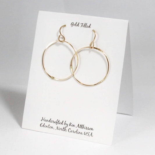 14k Gold Filled Earrings Large Circle
