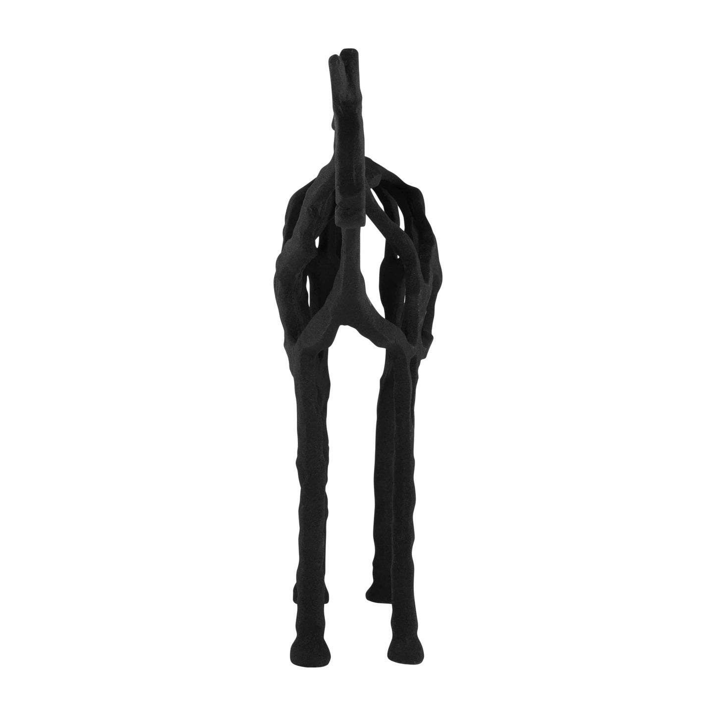 Decorative Sculpture - Black Metal Horse Illusion, 14 in.