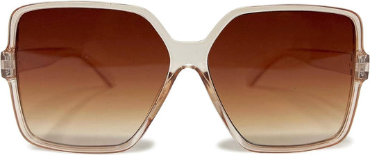Oversized Square Sunglasses - Brown Frames/Ombre Brown