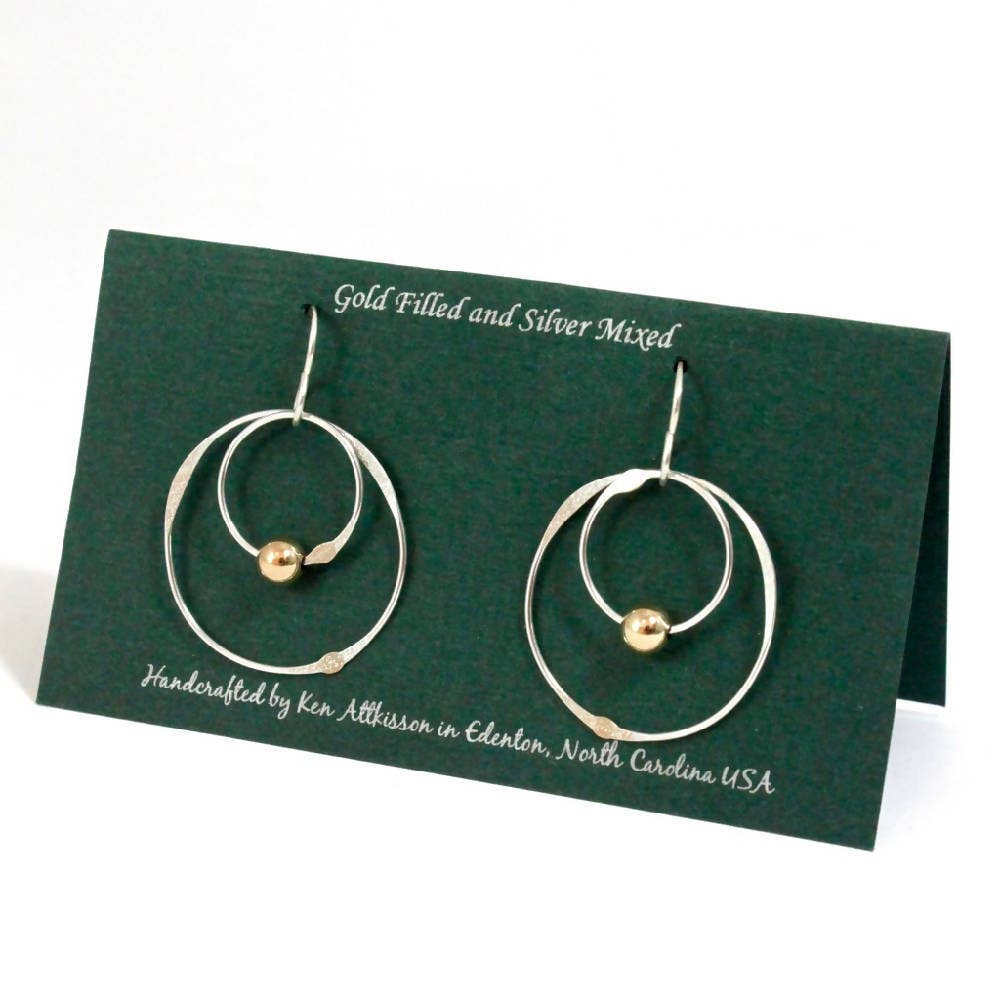 Sterling Silver Lg. Multiple Circle 14K Gold Filled Bead
