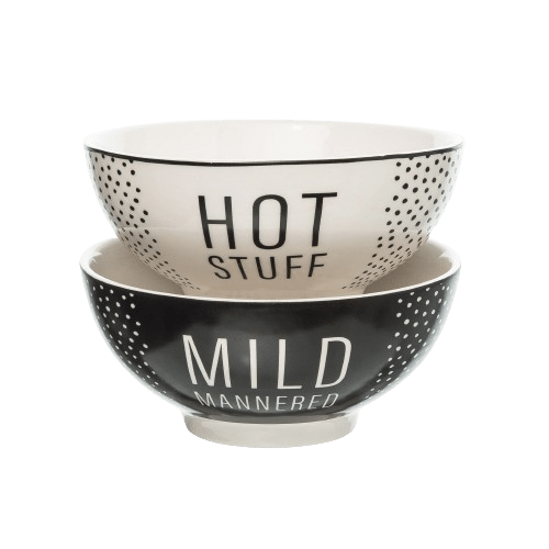 Mild /Hot Cer Bowls S/2