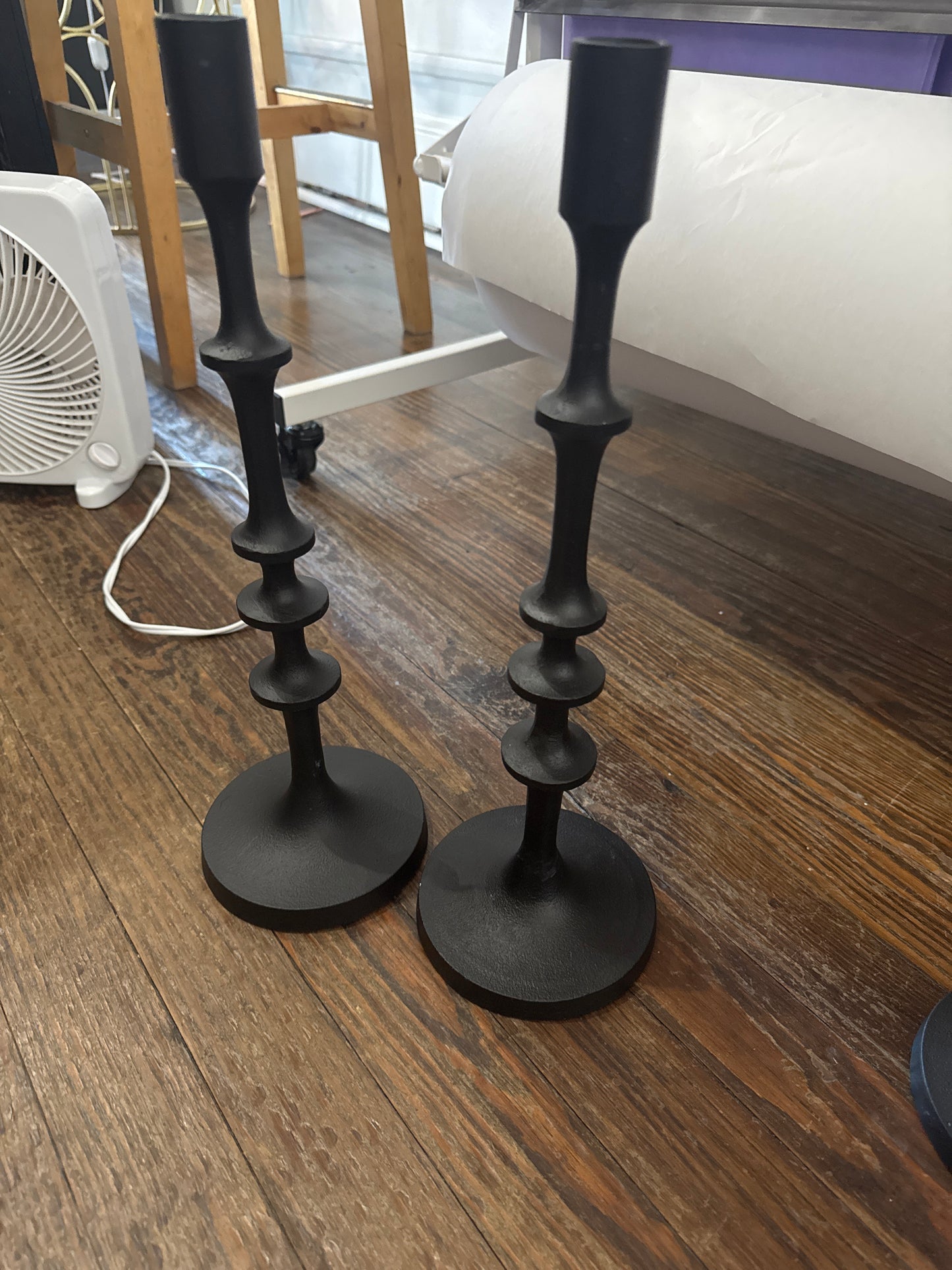 Black Metal Taper Holders