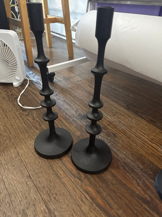 Black Metal Taper Holders