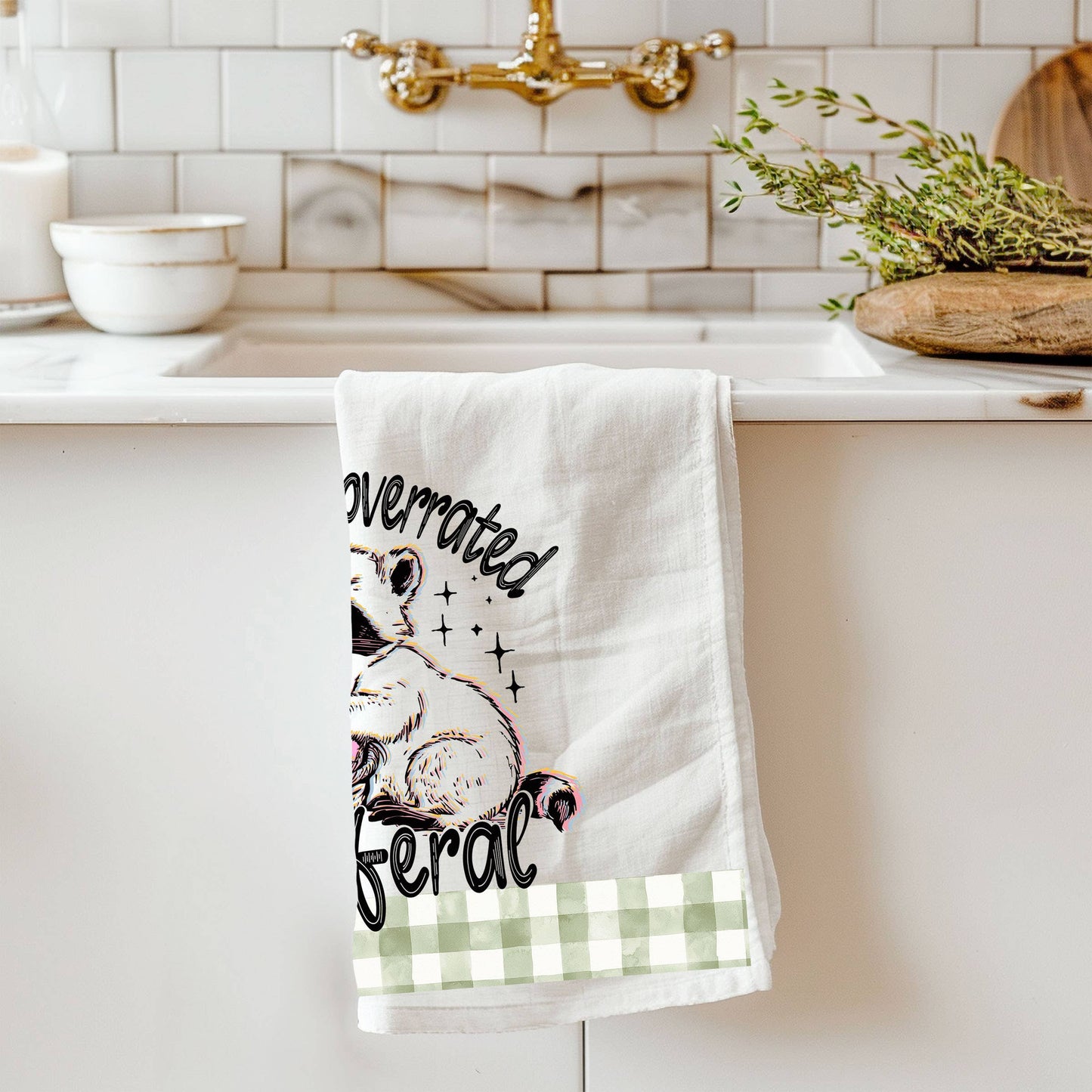 Bubblegum & Bow Pink Easter Bunny & Spring Kitchen Towels