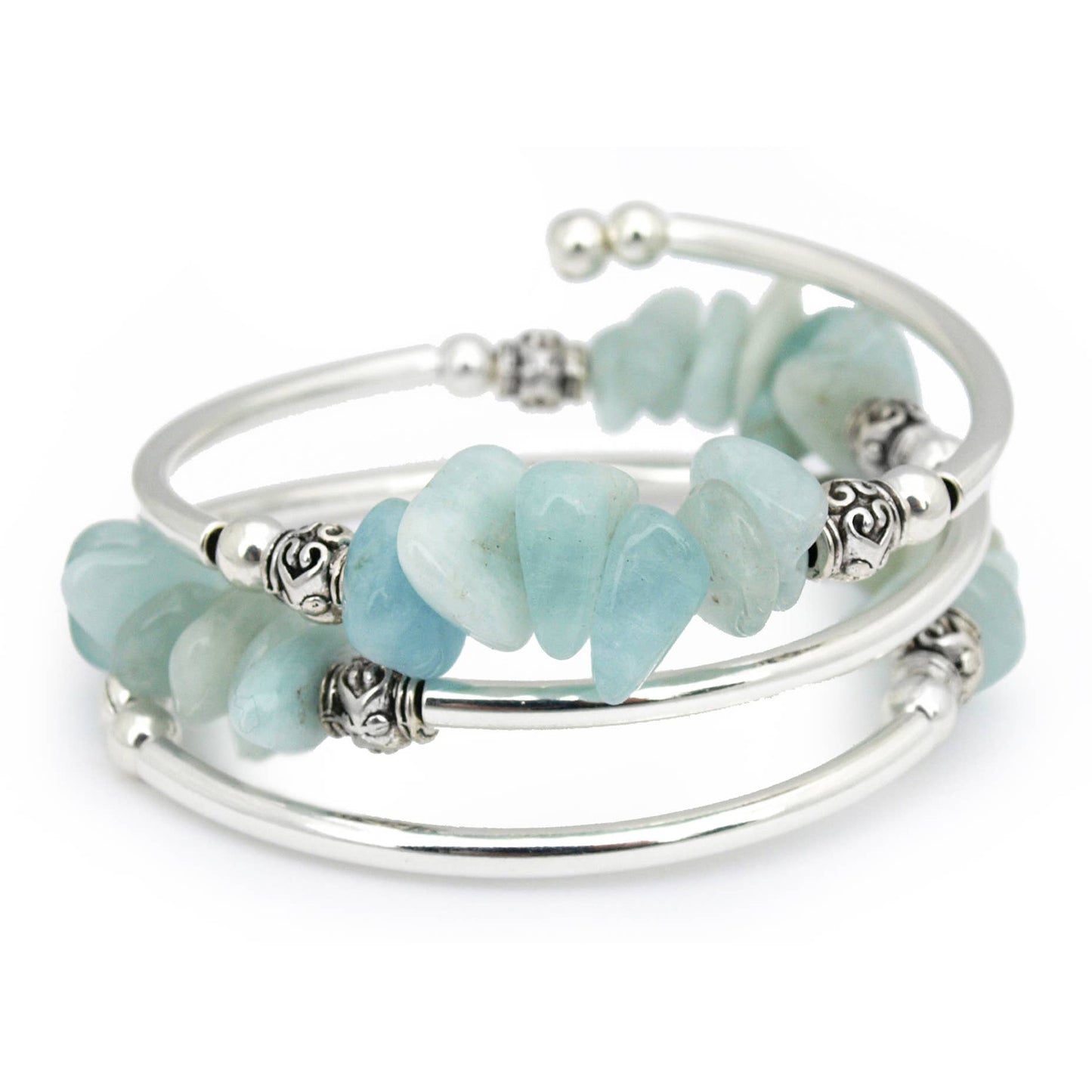 Heavenly - Genuine Aquamarine Nugget Bracelet