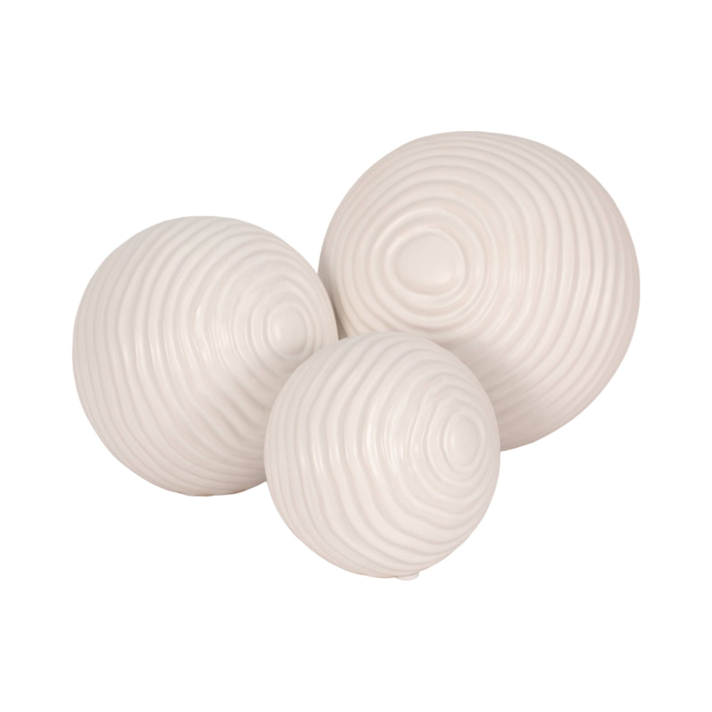 White Ceramic Round Ribbed, 4/5/6 in.
