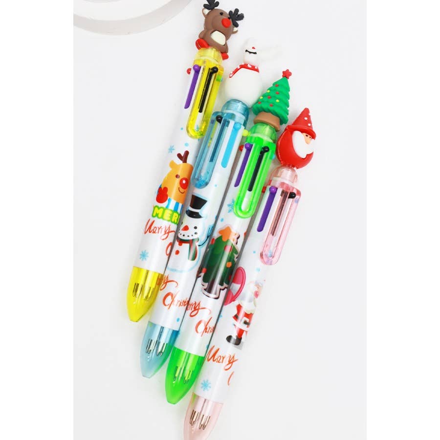 Christmas Theme Multi Color Ballpoint Pen