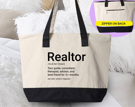 Realtor Definition - Funny Realtor Canvas Tote