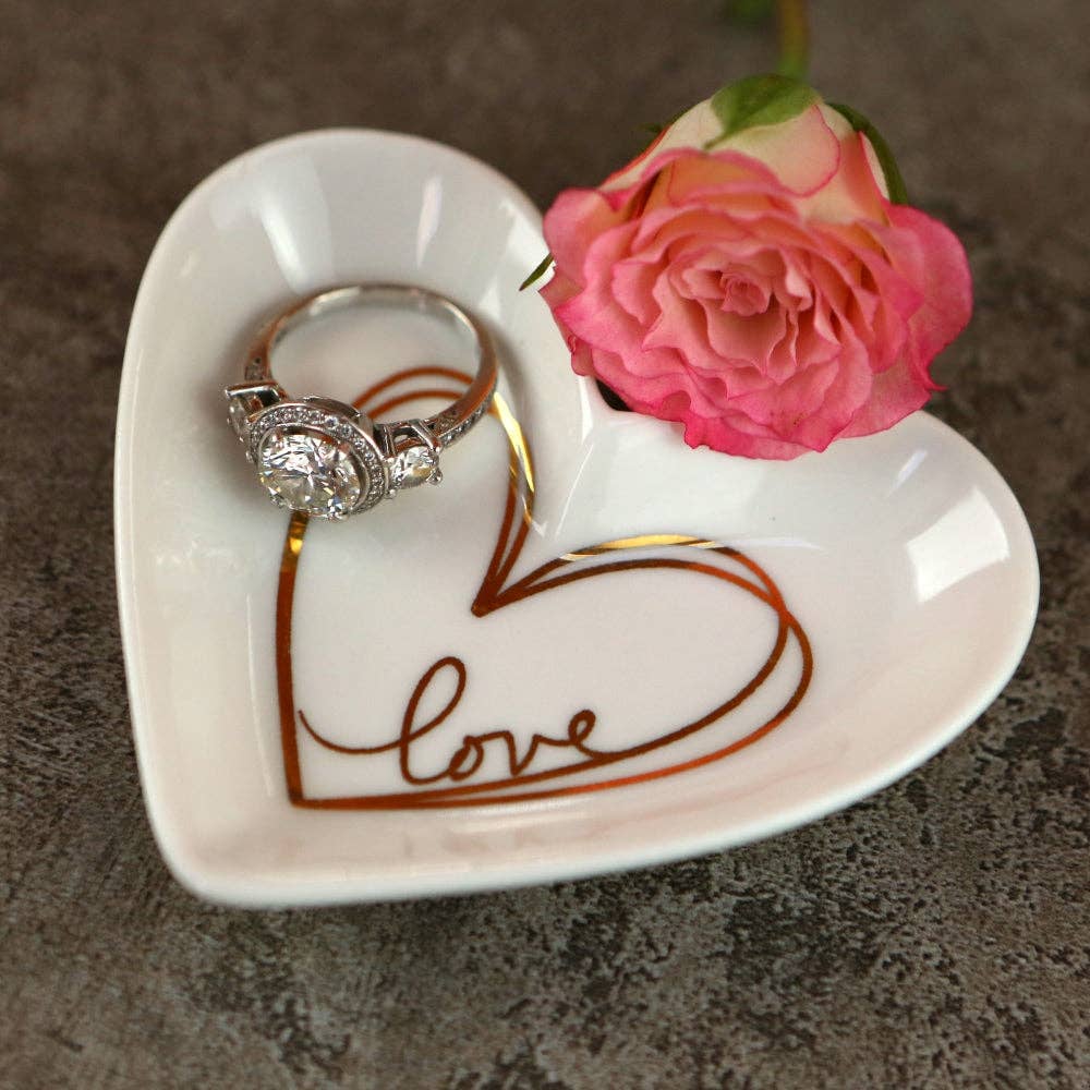 Heart Shaped Trinket Dish - Small