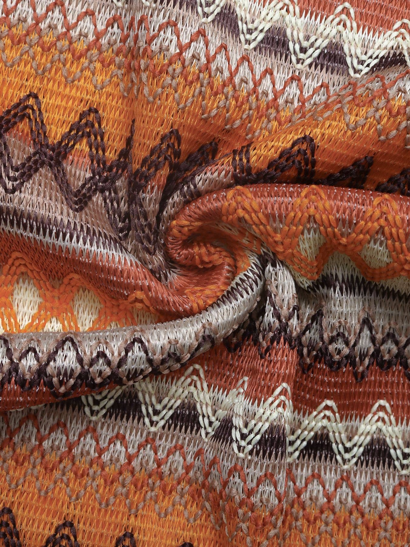 Bohemian Striped Resort Square-Neck Dress