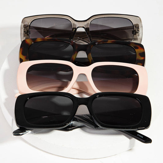 Rectangle Acetate Fashion Assorted Sunglasses