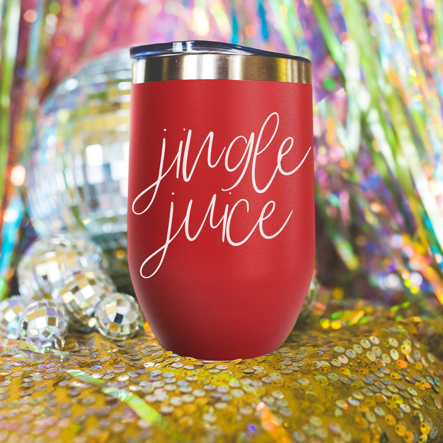 Jingle Juice Red Holiday Tumblers w Lid
