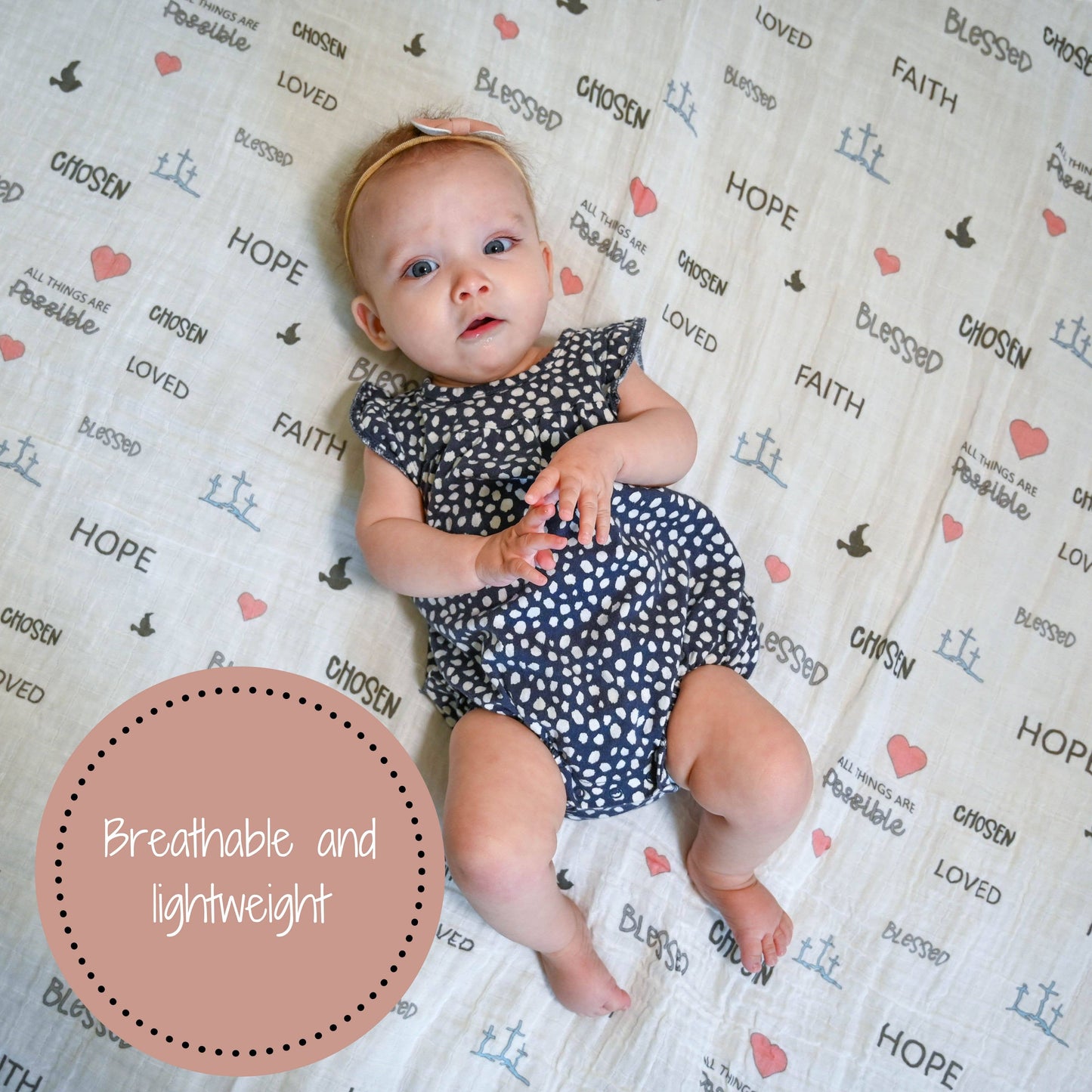 All Things Possible Baby Muslin Swaddle Blanket