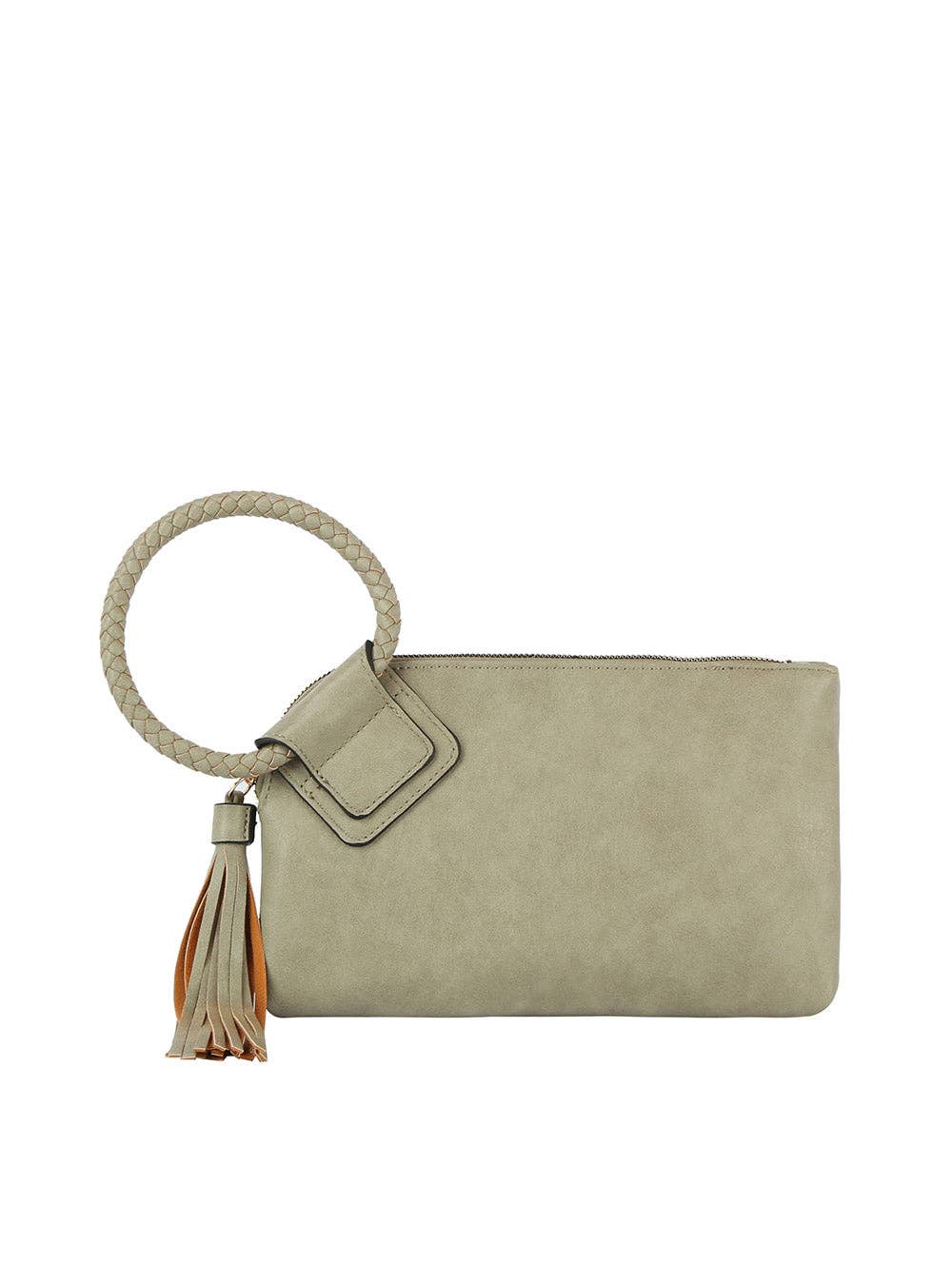 Braided Ring Handle Wristlet Clutch