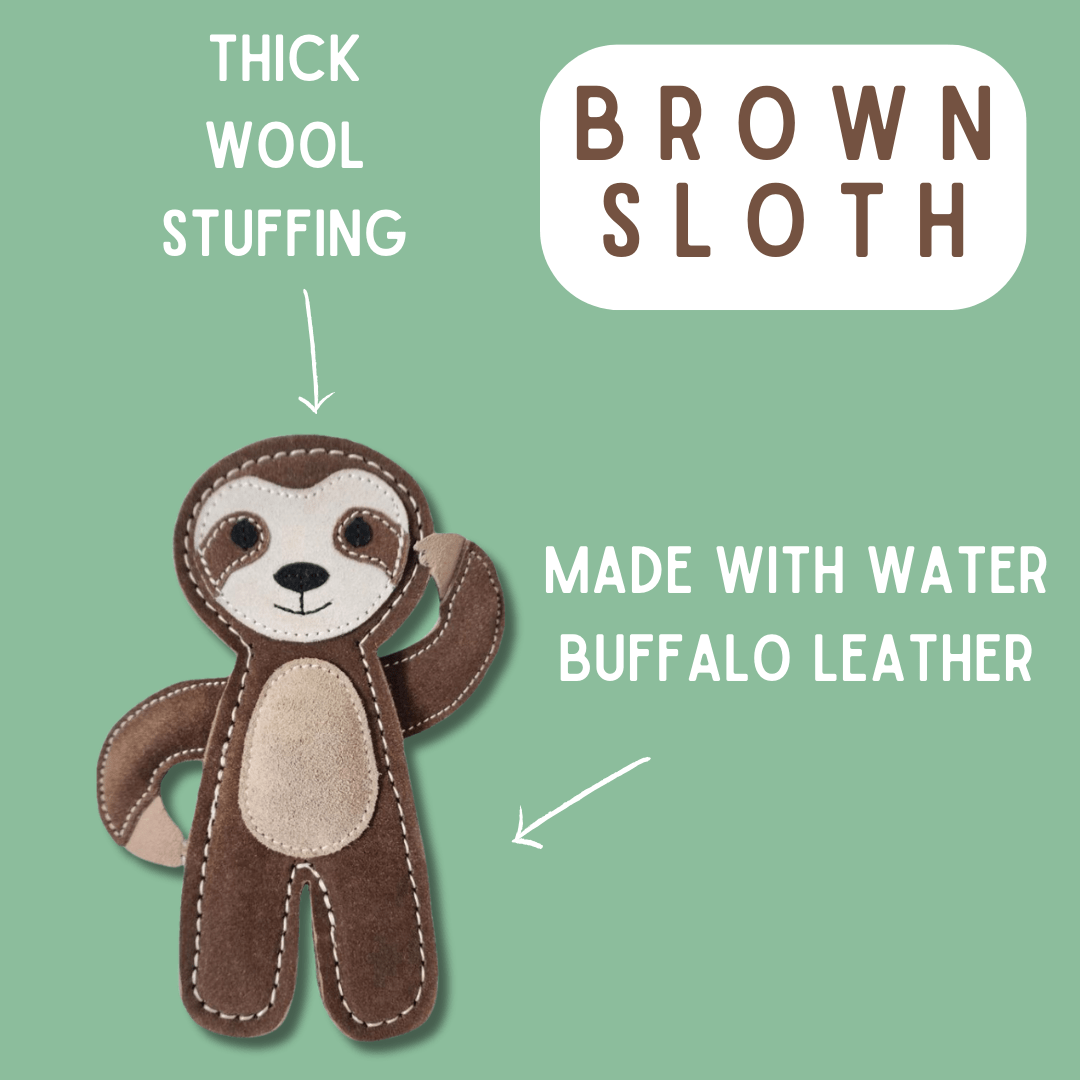 Tuff Toys Pet-friendly eco-sourced Sloth Dog Toy made of all