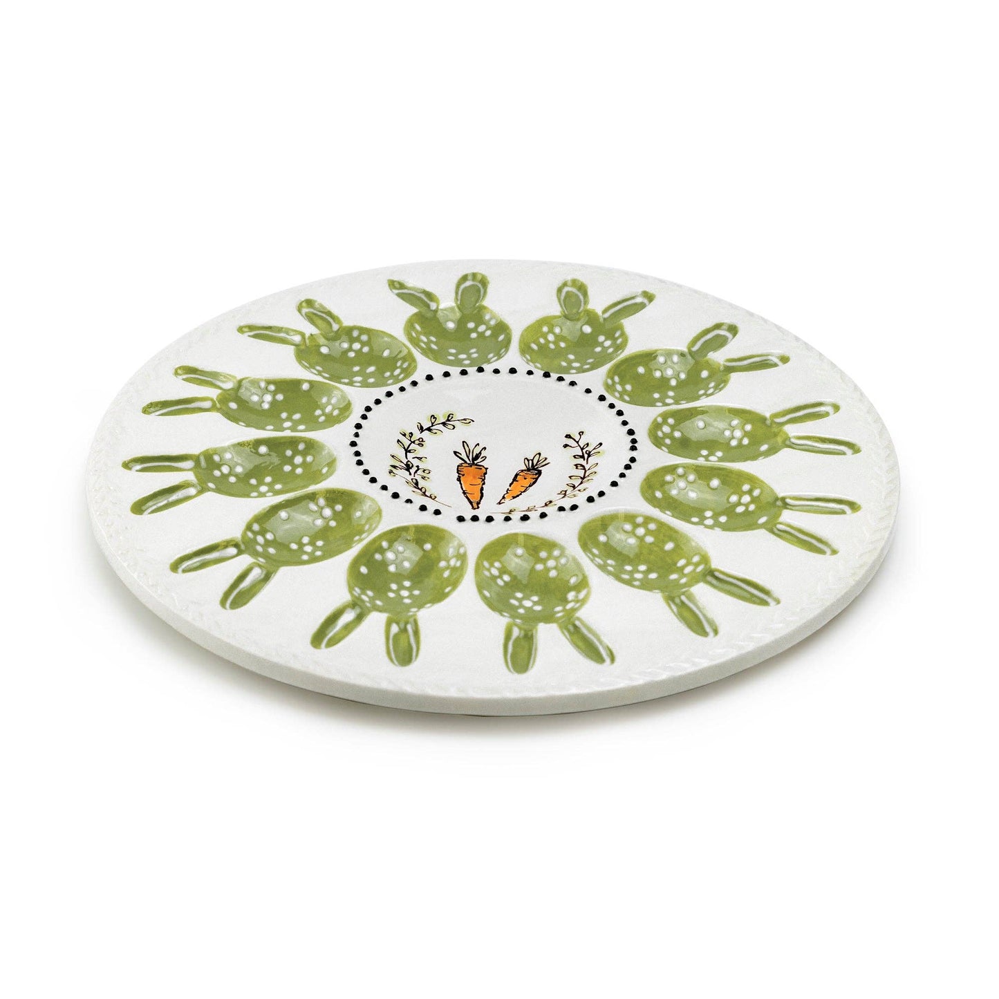Carrot Bunny Garden 12 Count 11.5" Egg Platter