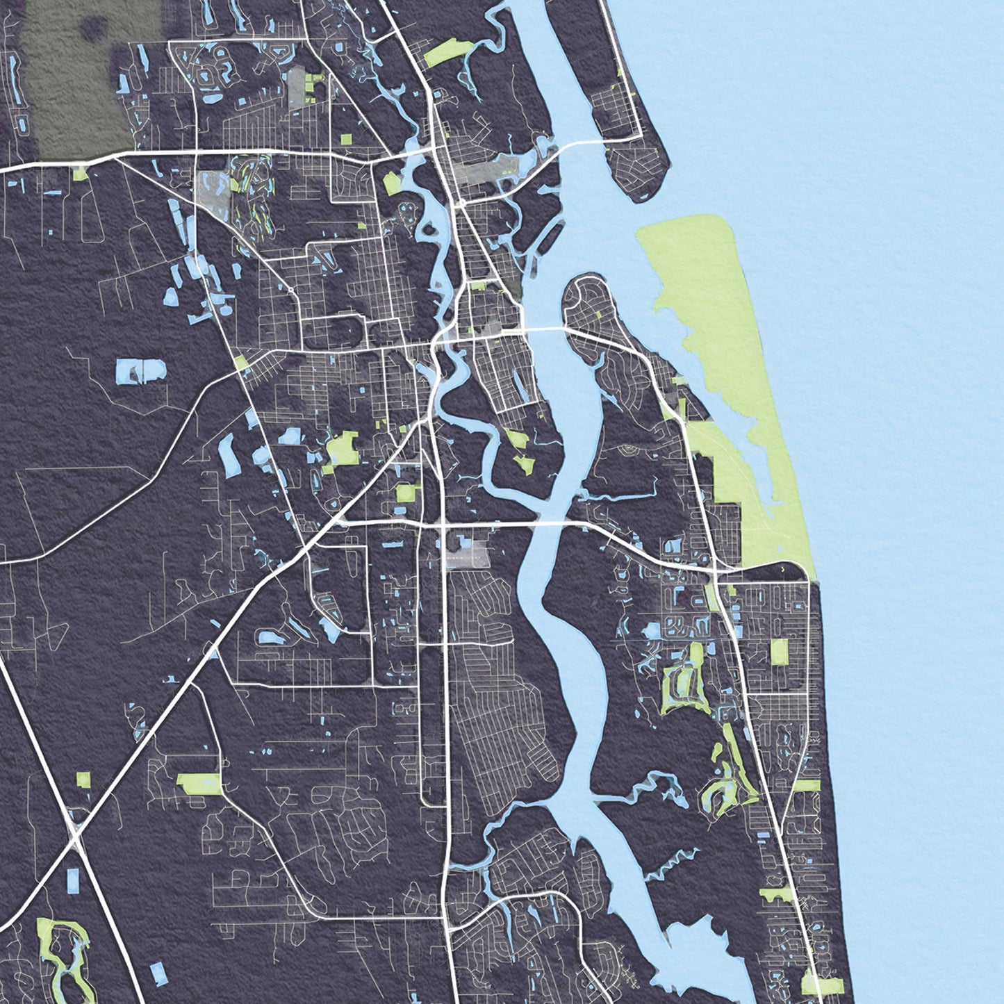 St. Augustine Florida Map Art Tile - Ceramic Tile Wall Sign