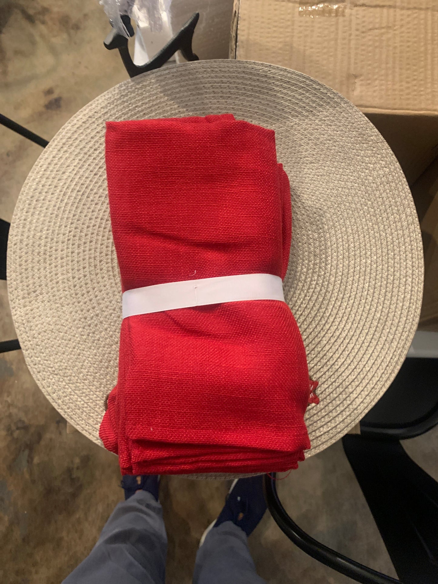 Red Napkins - (8)