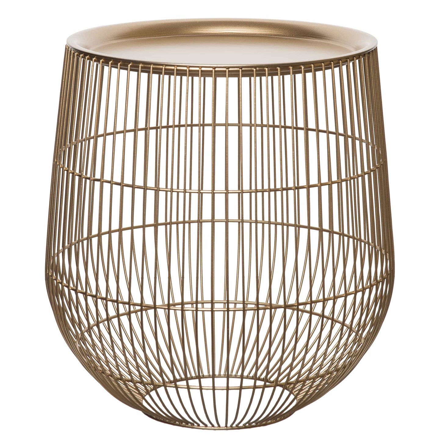 Gold Colored Wire Side Table